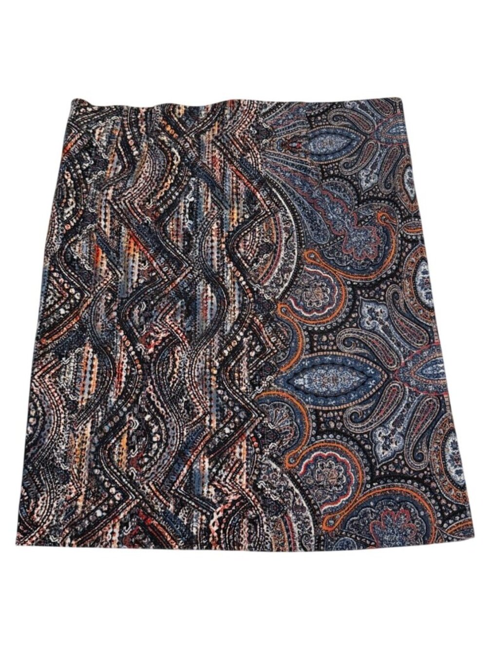 J Jill Paisley Pull On Straight Pencil Skirt Size Medium - Picture 3 of 7